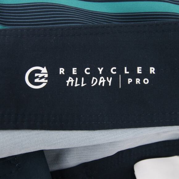 Billabong Swim Trunks Recycler Pro Performance Striped Board Shorts Size 30 NWT - Picture 10 of 13